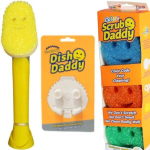 SCRUB DADDY DISH DADDY myjka do mycia naczyń + uchwyt + Scrub Daddy COLORS