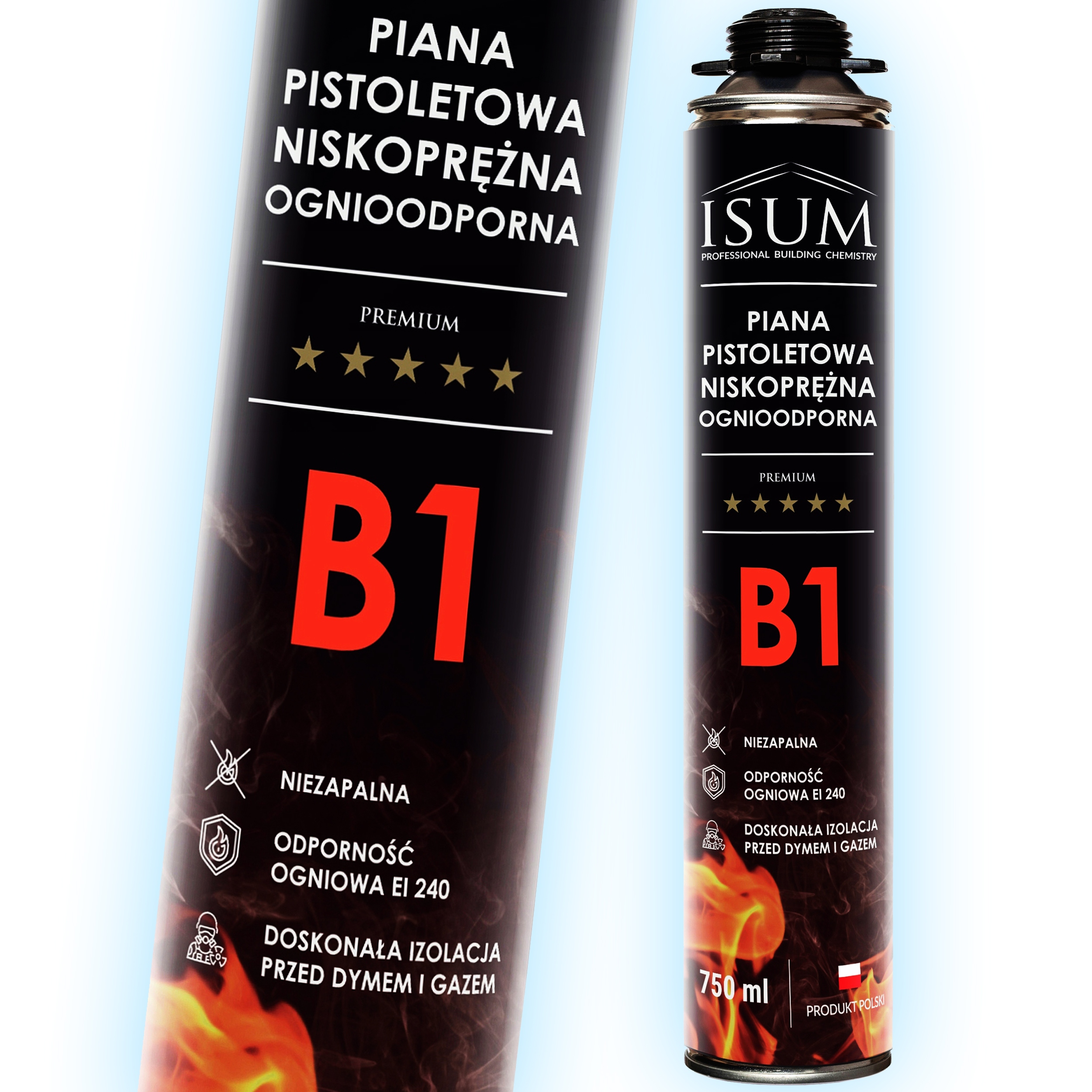 ISUM B1 Piana Pistoletowa Niskoprężna Ognioodporna PPOŻ Ogniowa EI240