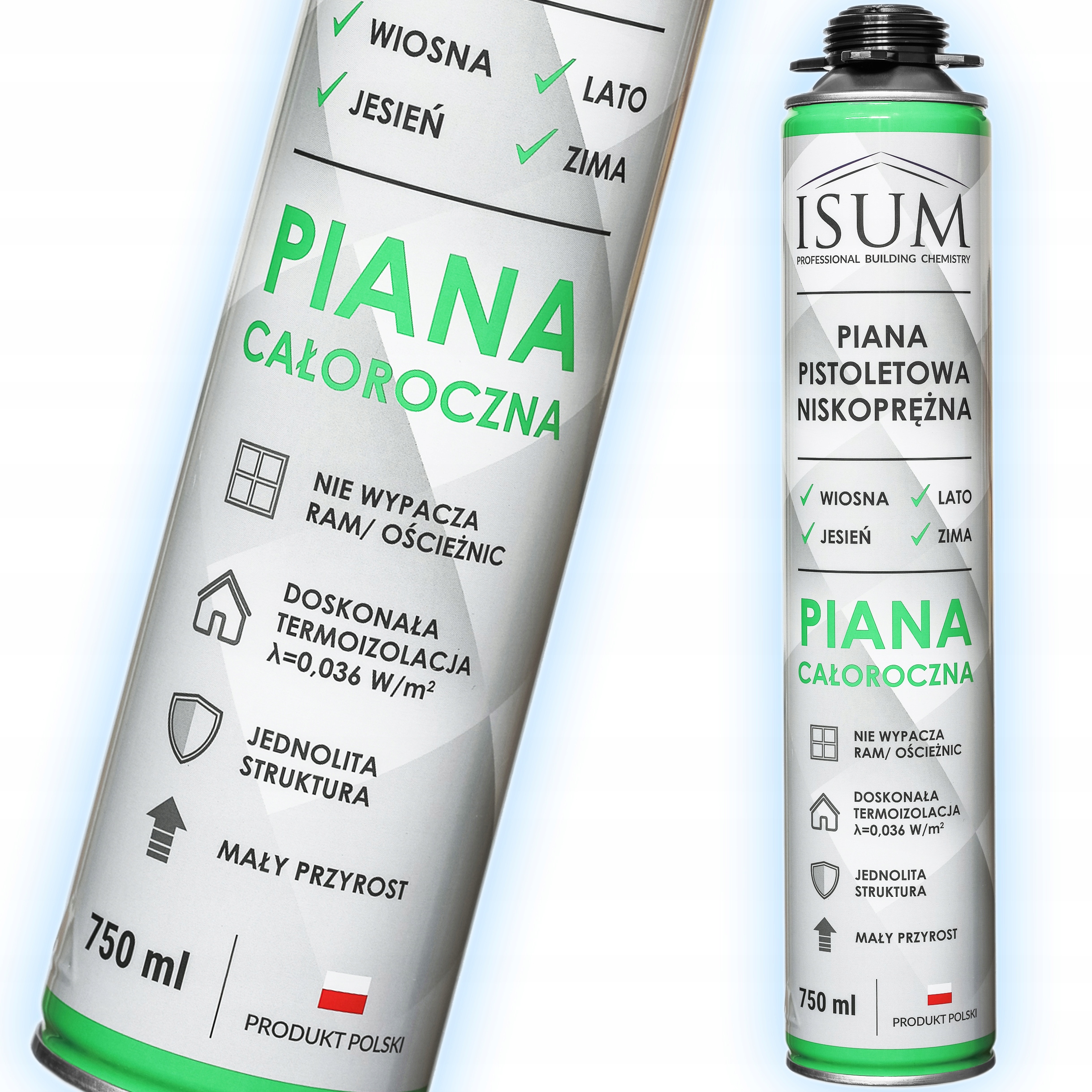ISUM Piana Montażowa CAŁOROCZNA -10-30 stop. Pistoletowa Niskoprężna 750ml