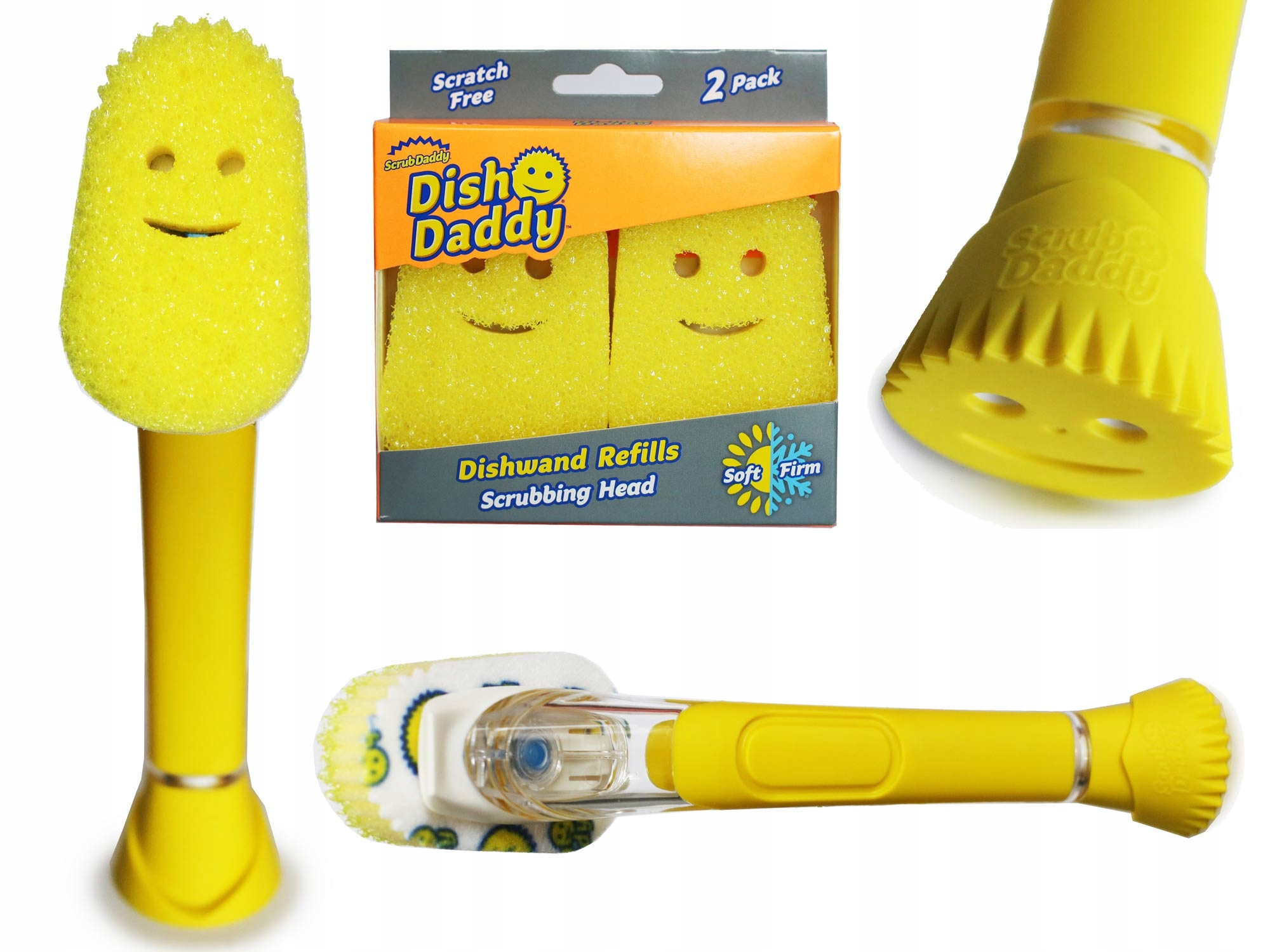SCRUB DADDY DISH DADDY myjka do mycia naczyń + 2 zapasowe gąbki