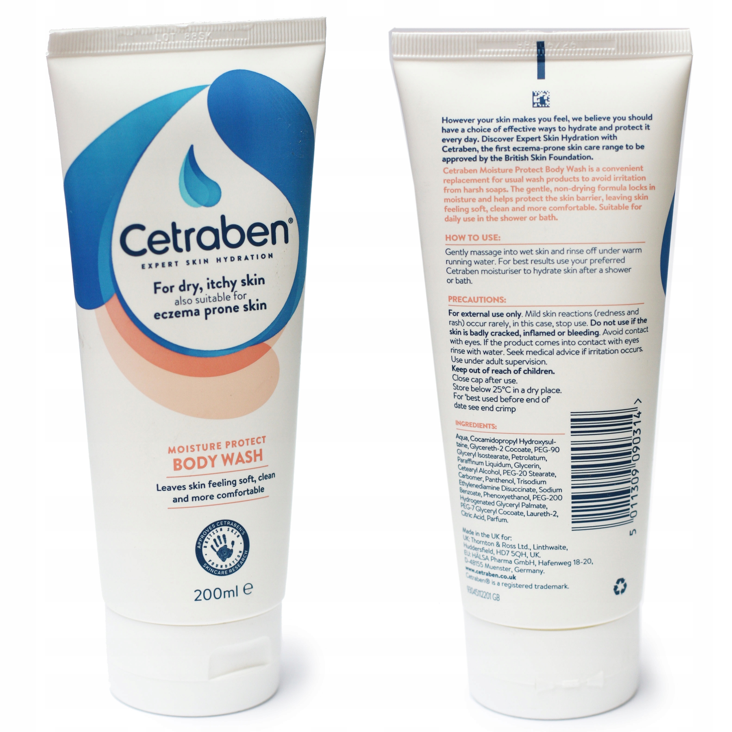 CETRABEN Nawilżający Ochronny Żel do mycia ciała sucha skóra, egzema 200ml