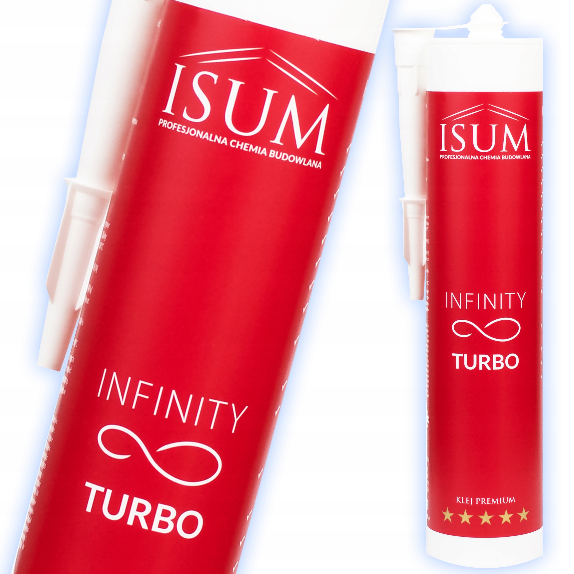 ISUM INFINITY TURBO Klej Montażowy 430g biały MEGA MOCNY