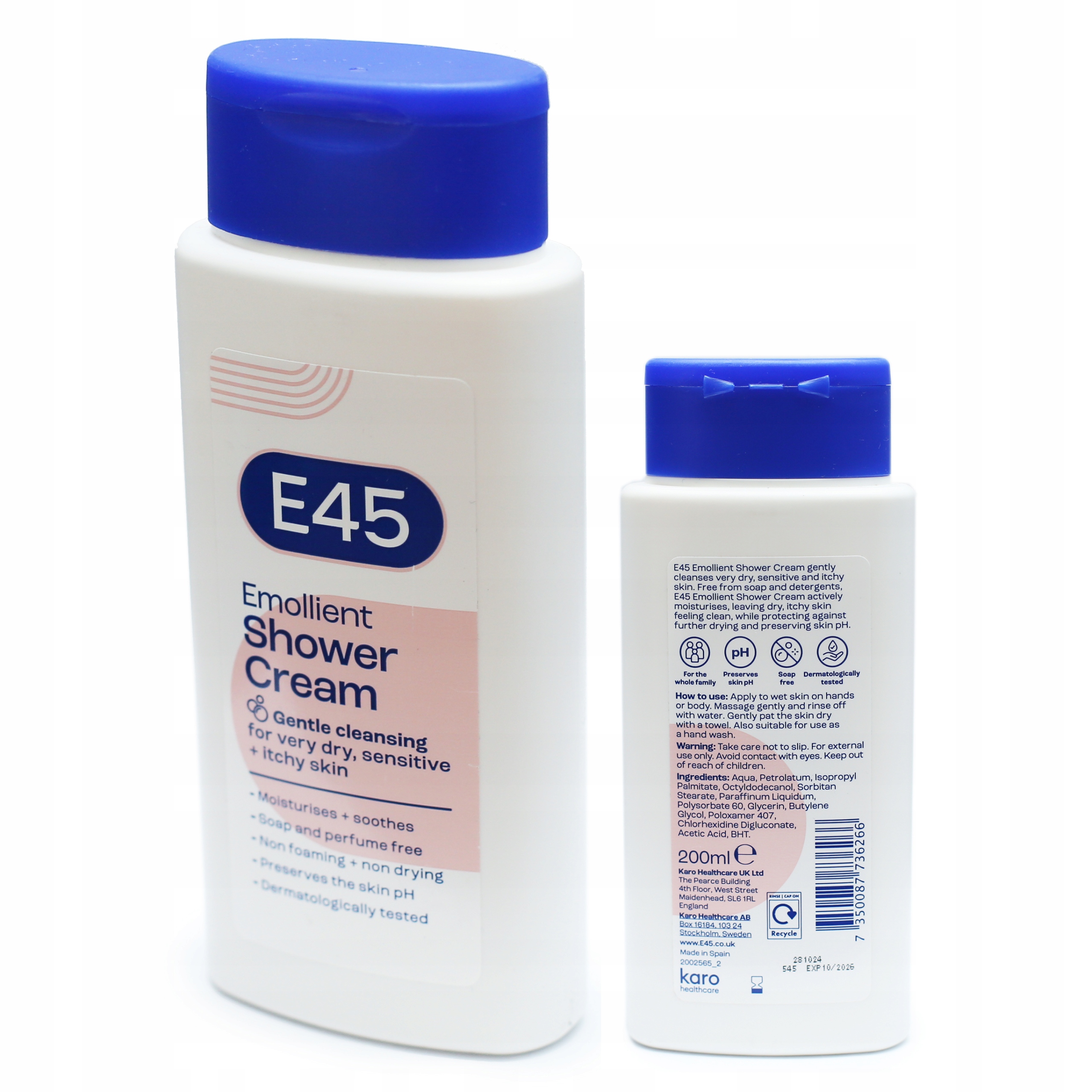 E45 Emollient Shower Cream 200ml Żel pod prysznic do skóry suchej wrażliwej